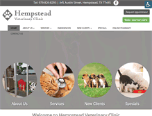 Tablet Screenshot of hempsteadvet.com